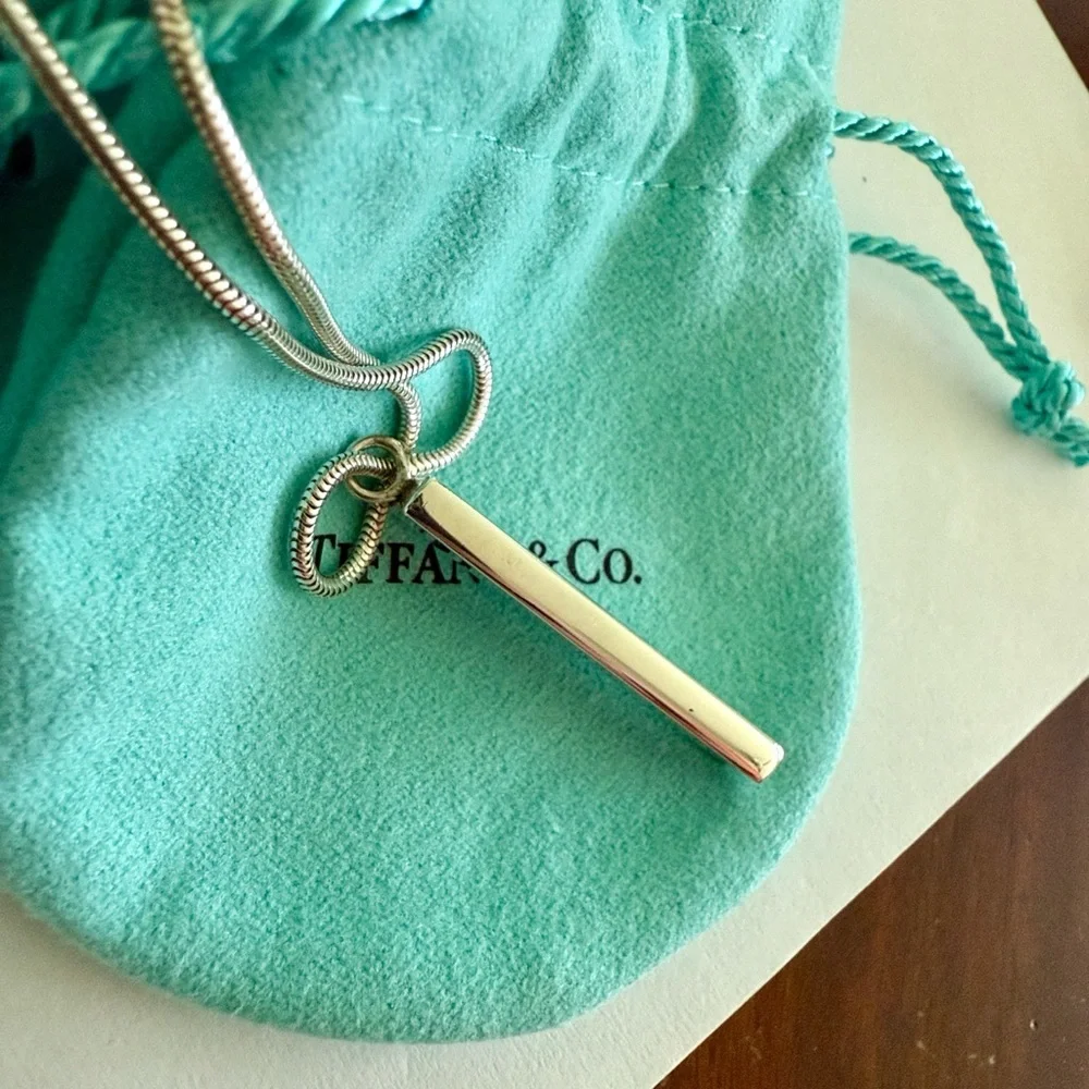 🩵Tiffany & Co. ©️2001 1837 Bar Pendant Necklace w/ 18” Chain